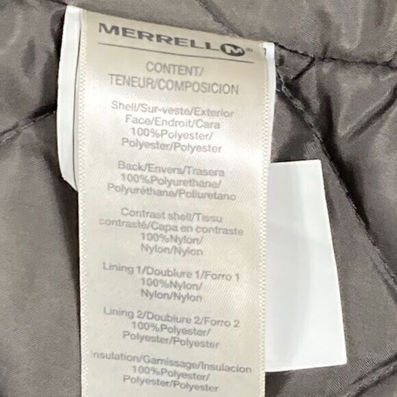 Merrell Select Dry Pea Coat XS Gray Insulated Winter Long Classic Elegant Jacket - Picture 16 of 16